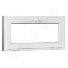 TROCAL Plastové okno | 80x50 cm (800x500 mm) | biele | sklopné | pivničné