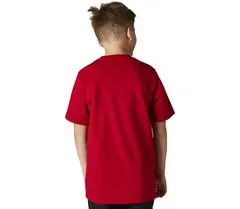 FOX Detské tričko Youth Legacy Ss Tee - Flame Red veľ. YXL