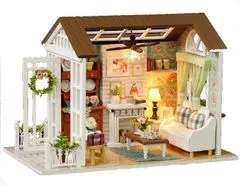 DIY  KX6995 Drevený domček pre bábiky salón