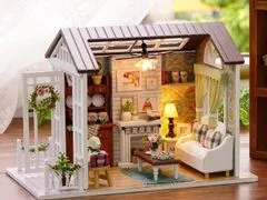 DIY  KX6995 Drevený domček pre bábiky salón