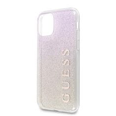 Guess Guess Glitter Gradient silikónové puzdro pre iPhone 11 / GUHCN61PCUGLGPI ružové