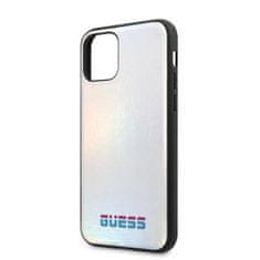 Guess Guess Iridescent silikónové puzdro pre iPhone 11 Pro MAX / GUHCN65BLD strieborné