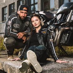 W-TEC Dámska kožená moto bunda Sheawen Lady Black Farba čierna, Veľkosť XS
