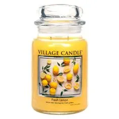 Village Candle vonná sviečka Fresh Lemon (Svieža citrón) 737g