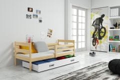 MôjNábytok Detská jednolôžková posteľ s úložným priestorom ERYK | borovica