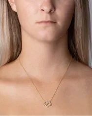 Silvego Strieborný/pozlátený náhrdelník Belisa srdca a Infinity s Brilliance Zirconia PRGPK0068N