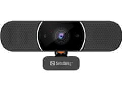 Sandberg Webová kamera, All-in-1 Webcam 2K HD