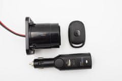 Technaxx AUTOalarm s detekciou pohybu + diaľkové ovládanie a nabíjačka do auta 2x USB, (TX-168)