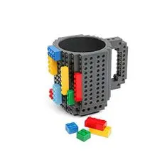 Oem Hrnček na kocky + sivé kocky Lego
