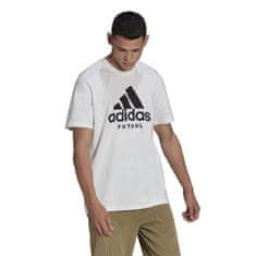 Adidas Tričko FUTBOL Logo white Velikost: XL