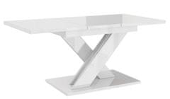 CASARREDO Jedálenský rozkladací stôl BRAGA biely mat/betón