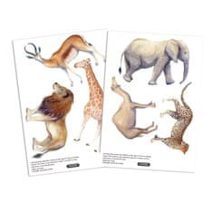 Funlife Nálepky do detskej izby zvieratá safari 10 x 12 cm
