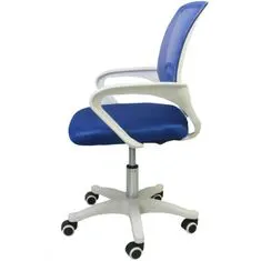 eCa  KO03 Kancelárska stolička na kolieskach MESH modrá
