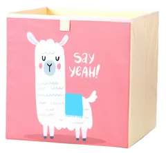 Dream Creations Látkový box na hračky alpaka ružový 33x33x33 cm