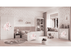 Kocot kids Detská posteľ Babydreams kôň biela, varianta 80x180, se šuplíky, s matrací