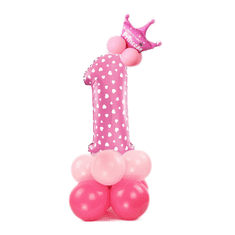 PartyPal Sada balónov na oslavu 1.narodenín dievčatka 15ks