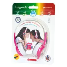 BuddyPhones Discover - detské drôtové slúchadlá, ružové