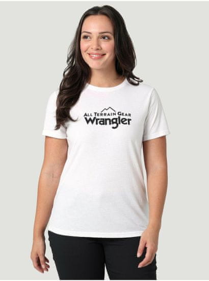 Wrangler Biele dámske tričko Wrangler