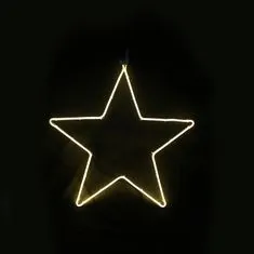 ACA Lightning Neónová hviezda do okna 12W, žltá farba, IP44