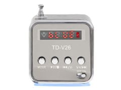 Aga Nabíjateľné prenosné rádio Bluetooth LCD reproduktor TD-V26