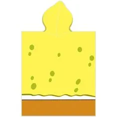 Detské plážové pončo - osuška s kapucňou SpongeBob