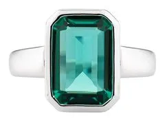 Preciosa Nádherný otvorený prsteň so zeleným zirkónom Preciosa Atlantis 5355 94 (Obvod M (53 - 55 mm))