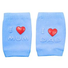 NEW BABY Detské nákolenníky s ABS I Love Mum and Dad modré
