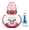 Manuka Health Dojčenská fľaša na učenie NUK Disney Mickey s kontrolou teploty 150 ml červená