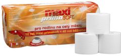Primasoft Maxi toaletný papier, návin 60 m, 2 vrstvy, celulóza - 10 ks