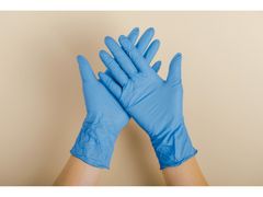 Modré bezpudrové nitrilové rukavice NITRYLEX 100ks L