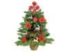 Ozdobený umelý vianočný stromček JELÍNEK 60 cm s LED OSVETLENÍM V KVETINÁČI
