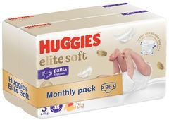 Huggies mesačné balenie Elite Soft Pants 3, 96 ks