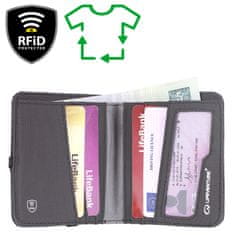 Lifeventure Peňaženka Lifeventure RFID Compact Wallet, Recycled, Grey