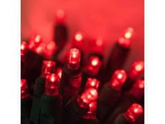AUR Vnútorná LED vianočná reťaz - červená, 21m, 210 LED