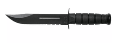 KA-BAR® KB-1212 FULL SIZE BLACK bojový taktický nôž 18 cm, čierna farba, kožené puzdro