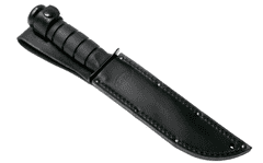 KA-BAR® KB-1212 FULL SIZE BLACK bojový taktický nôž 18 cm, čierna farba, kožené puzdro
