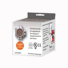 PROTECTA® FR Graphite Plate samolepiaca intumescentná podložka pre elektroinštalačné škatuľky