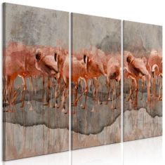 Artgeist Obraz - Jazero Flamingo 90x60 obraz na plátne s dreveným rámom