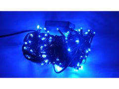AUR Vnútorná LED vianočná reťaz - modrá, 50m, 500 LED