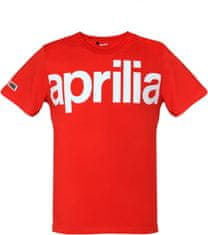 APRILIA tričko LOGO bielo-červené XL