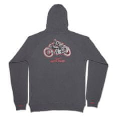 Moto Guzzi mikina GARAGE Zips černo-červeno-šedá 3XL