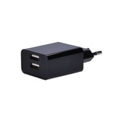 Solight USB nabíjací adaptér, 2x USB A 5V/3100mA, čierny