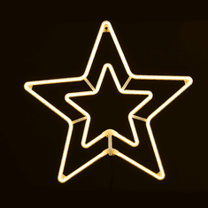 ACA Lightning 2x Neónová hviezda do okna 18W, teplá biela farba, IP44