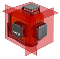 NEO Červený 3D laser, magnetický držiak, nabíjačka, puzdro