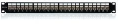 Keline Patch panel Cat 6A, osadený s 24xKEJ-CEA-S-10G, čierny, 1U