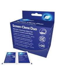 AF Screen-Clene Duo - Antistatické čistiace obrúsky na obrazovky suchý/mokrý (20+20ks)