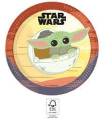 Procos Papierový tanierik na párty 23cm 8ks Star Wars Yoda -