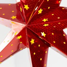 H&S Vianočná Papierová Hviezda Dekorácia Na Okne Závesná Svetelné Led 60 Cm