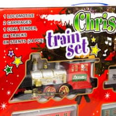 EDANTI Moderná Hračkársky Osobné Vlak S Lokomotívou S Koľajnicami Vianočný Na Batérie