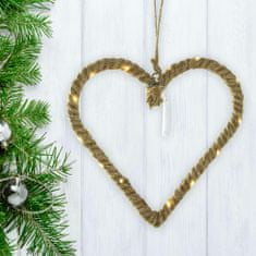 Excellent Houseware Vianočná Dekorácia Na Okno Prívesok Vešiak Srdce 15 Led Batérie